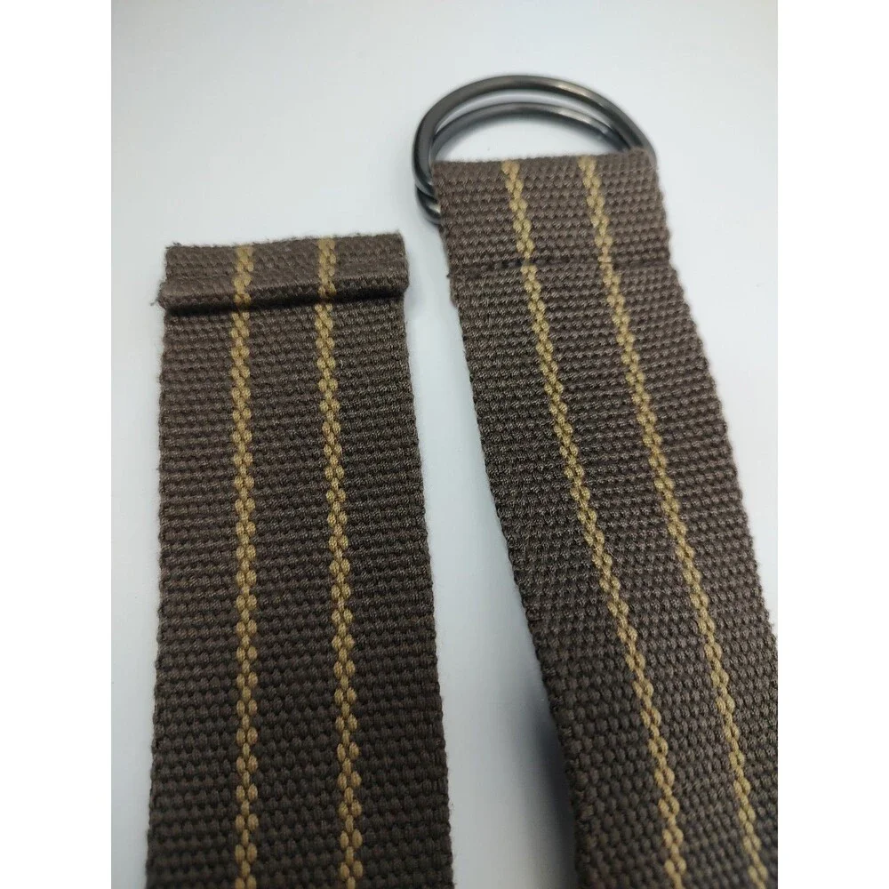 Canvas Web D Ring Belt Gunmetal Buckle Military Style for men & women 42